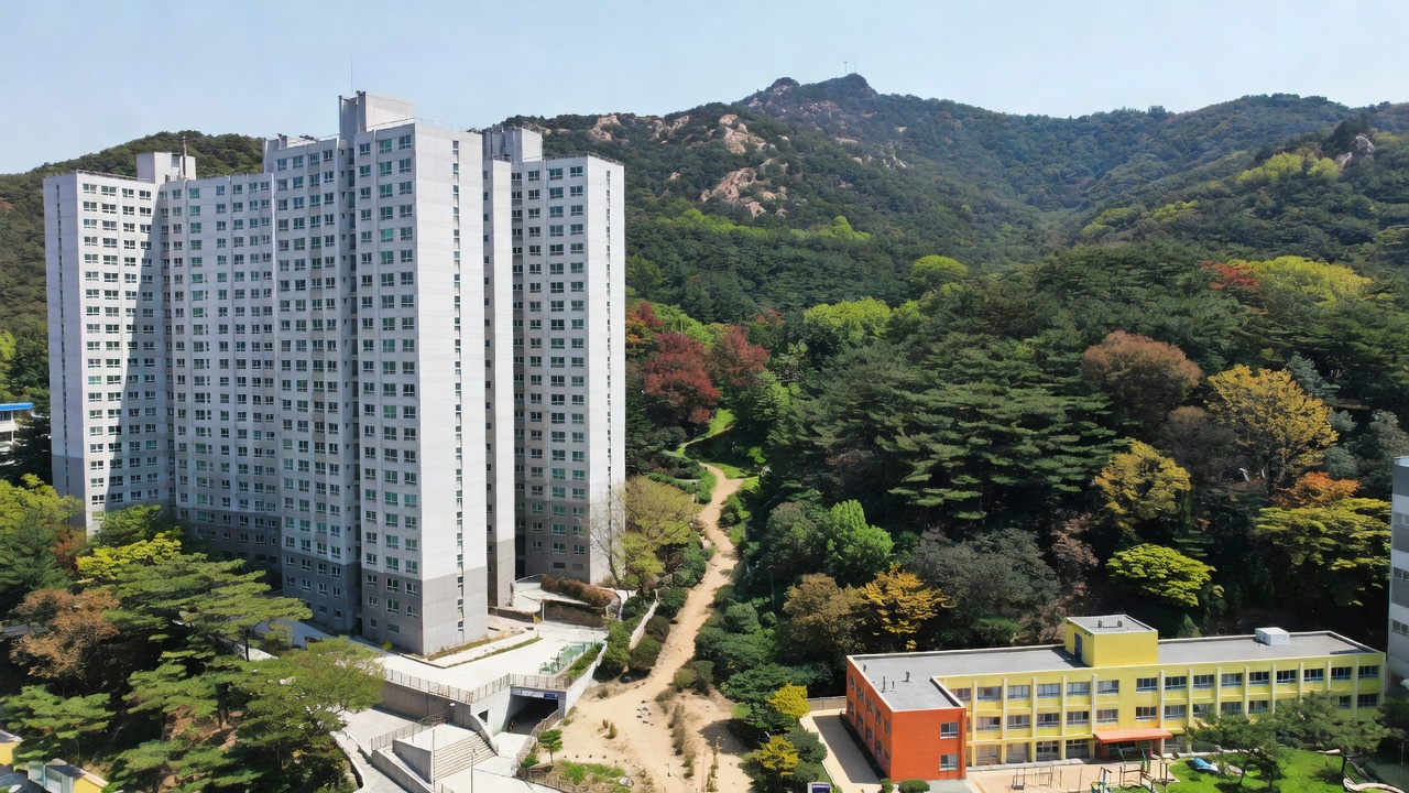 sk북한산시티아파트 북한산 숲세권과 역세권 전경